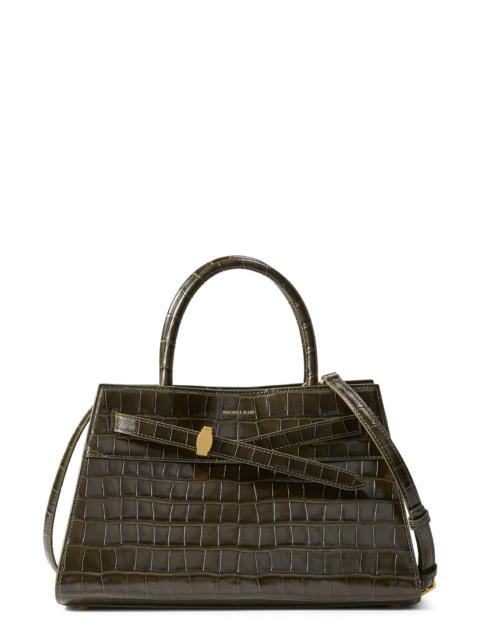 VERONICA BEARD Veronica Beard Dash Croc Embossed Leather Top Handle Bag in Cypress at Nordstrom
