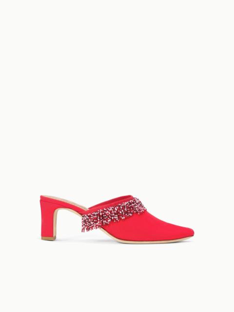 STAUD STAUD JOANNA KITTEN HEEL MULE RED ROSE