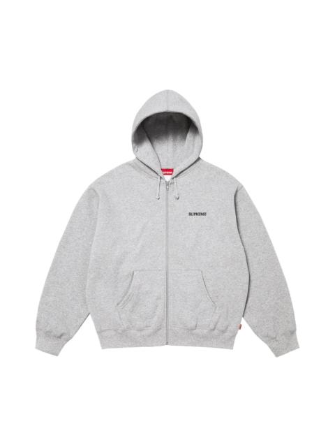 Supreme Supreme Idgaf Zip Up Hooded Sweatshirt 'Heather Grey'