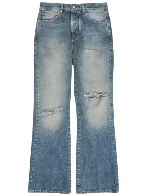 AMIRI Amiri Slashed Distressed Bootcut Jeans
