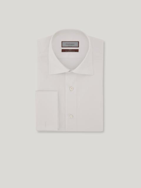 Canali REGULAR FIT SHIRT IN WHITE COTTON