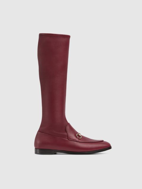 GUCCI Gucci Jordaan Horsebit Stretch Leather Boots
