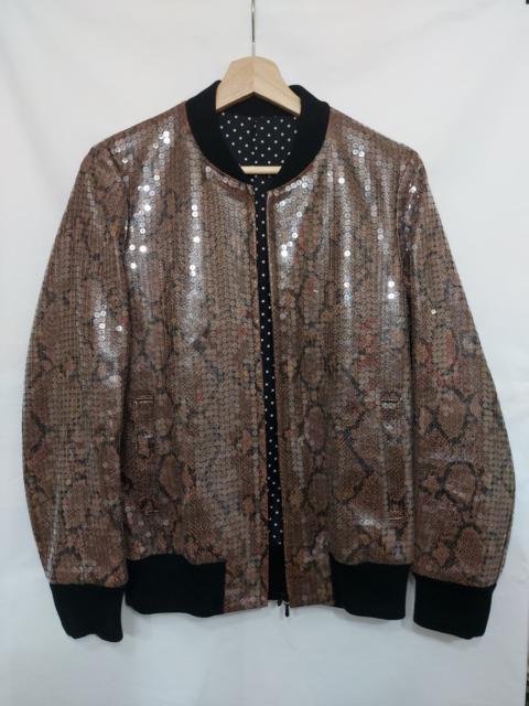 NUMBER (N)INE SS06 Axl Rose welcome to the shadow python sequin bomber