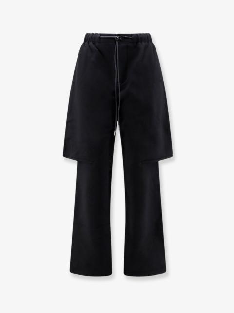 sacai Sacai Cotton Trousers Layered Trompe L'Oeil Black