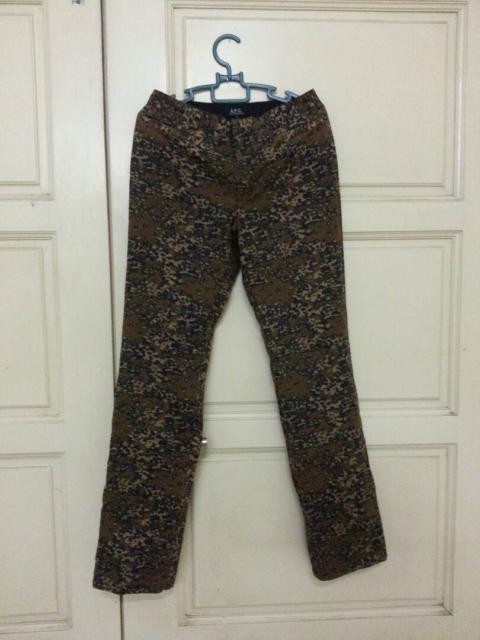 A.P.C. APC wax cotton pants leopard design