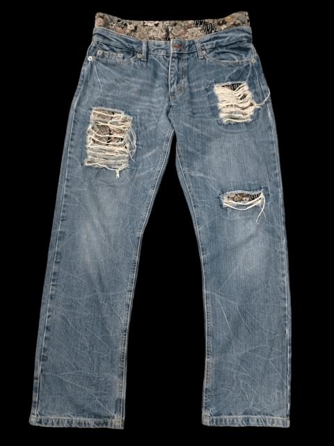 Other Designers Ed Hardy - 🔥 Distressed 🔥 Karakuri Tamshii Style Double Waist Jeans