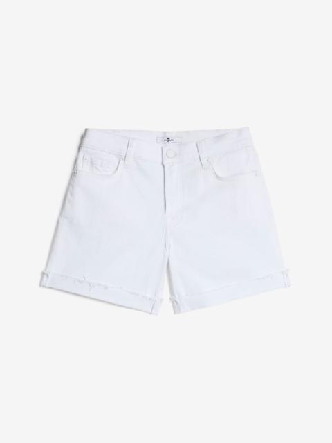 7 For All Mankind Mid Roll Short in Swan