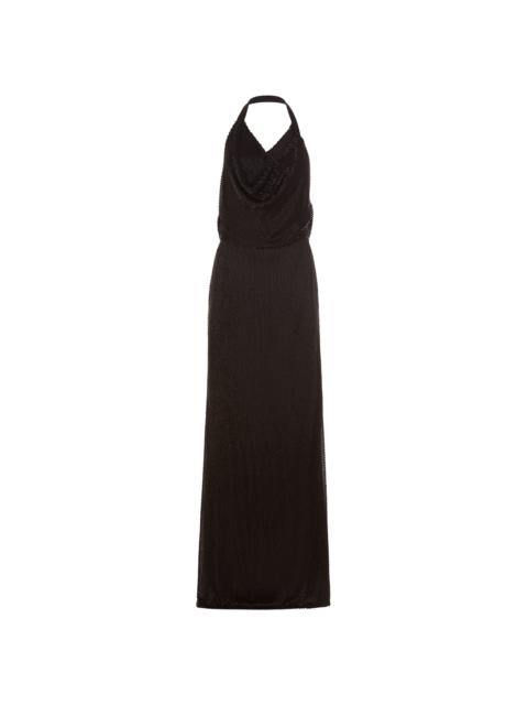 CAVANAGH BAKER Bugle Bead Cowl Gown Black