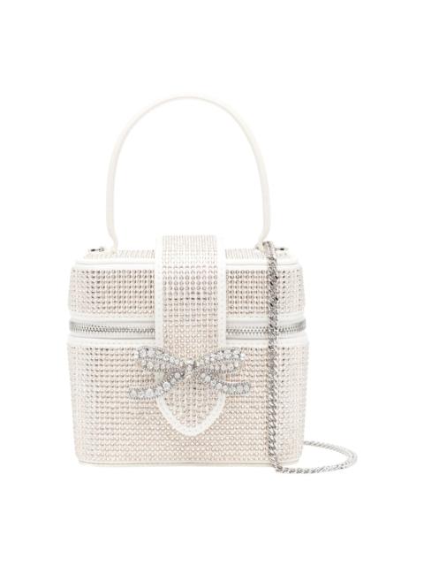 self-portrait Champagne Satin Rhinestone Vanity Case