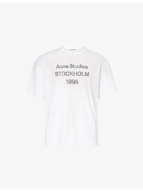 Acne Studios Exford U 1996 Text-Print Cotton T-Shirt