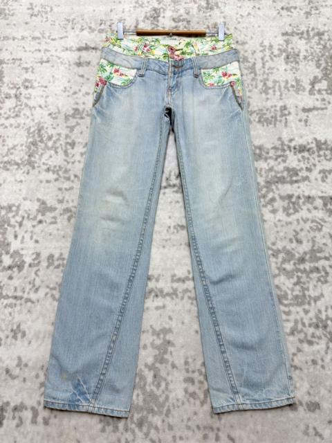 Hysteric Glamour Blue Moon Blue Double Waist Straight Leg Embroidered Logo
