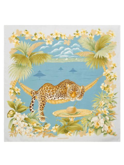 FERRAGAMO Ferragamo Women Jungle Print Silk Scarf