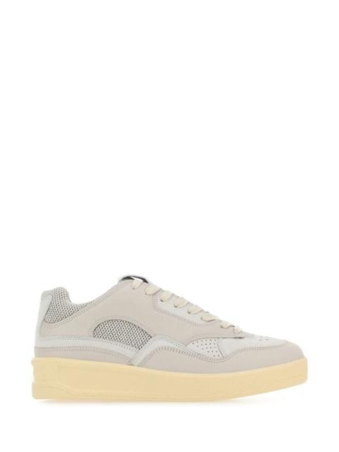 JIL SANDER Grey Canvas And Rubber Basket Sneakers