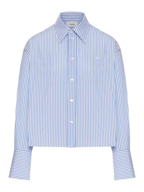 CELINE Celine Women Cropped Shirt Striped Cotton Poplin