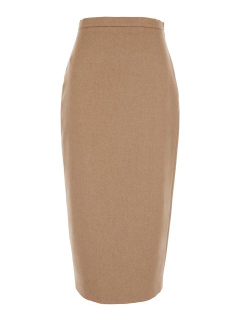 Max Mara Max Mara Women Skirt Tenuta With Elegant Details And Beige Wool Fabric For Women