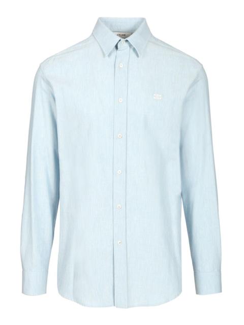 CELINE Celine Men Loose-Fitting Chambray Cotton Shirt