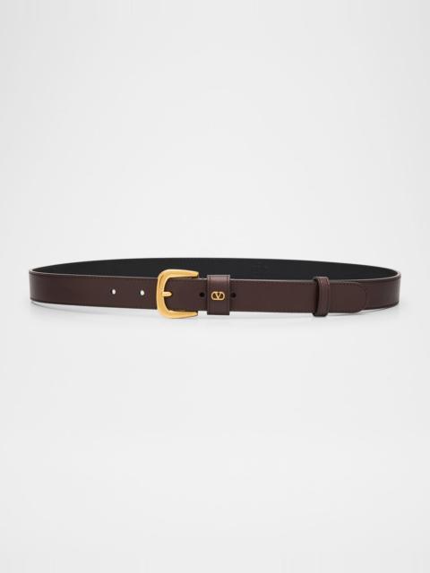 Valentino VLogo Calfskin Leather Belt