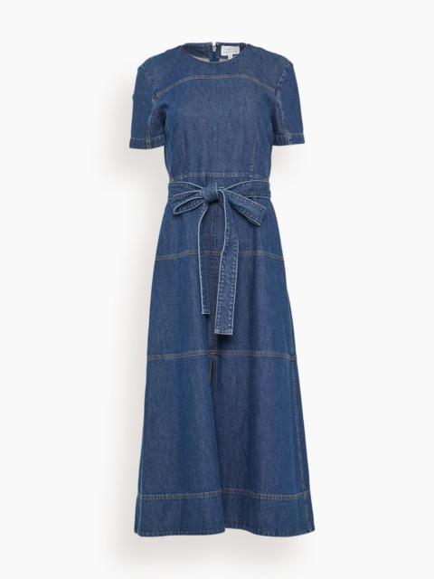 TANYA TAYLOR Ella Dress in Classic Indigo Blue