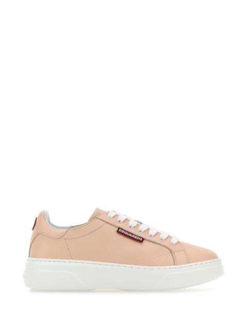 Dsquared Woman Light Pink Leather Bumper Sneakers