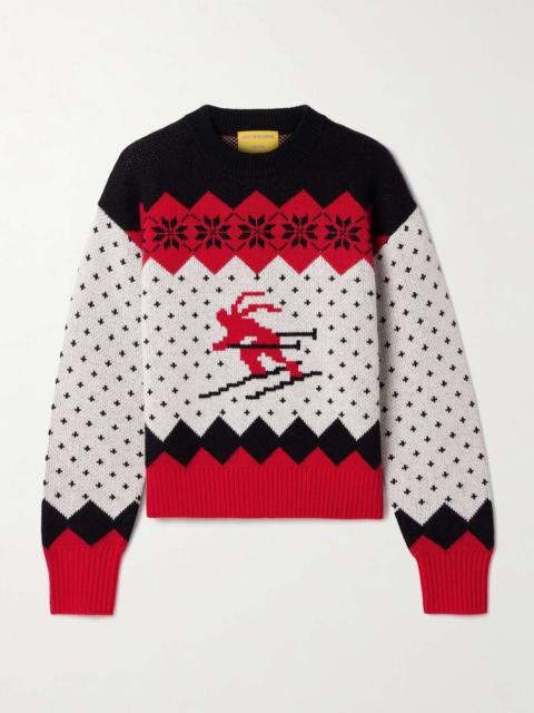 Downhill jacquard-knit wool and cashmere-blend sweater