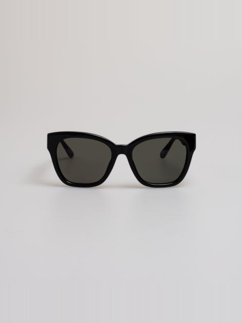 LINDA FARROW Tamara Cat Eye Sunglasses in Black