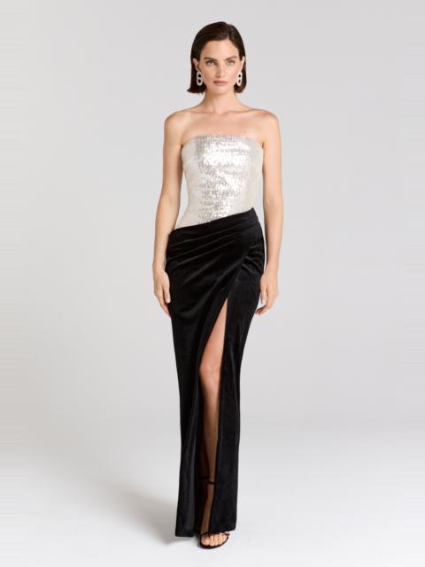 NADINE MERABI Samantha Silver Dress