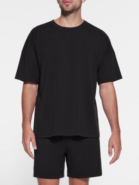 SKIMS SKIMS Oversize Stretch Crewneck T-Shirt in Obsidian at Nordstrom