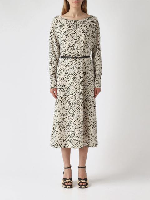 Max Mara Studio Max Mara Studio Women Printed Twill Midi Dress Max Mara Studio