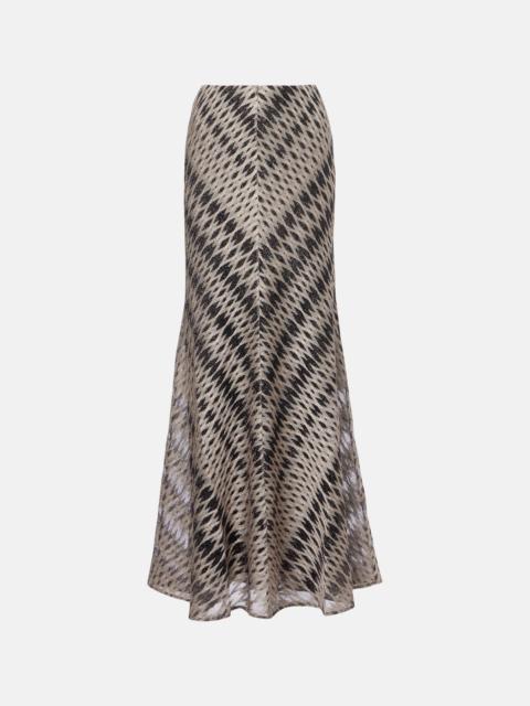 Missoni Open-knit lamé maxi skirt