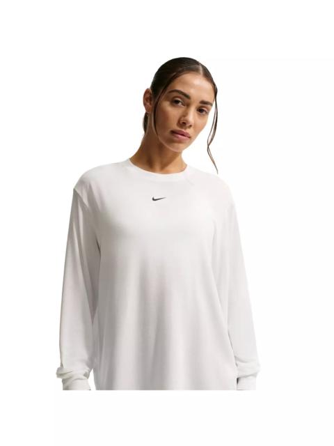 Nike Women's Once Relaxed Dri-FIT Long-Sleeve Top -White