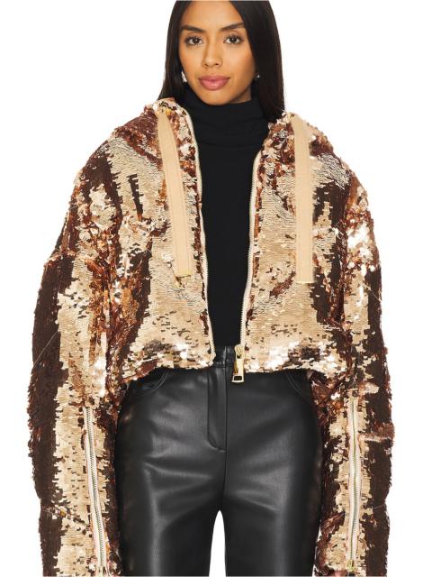 Crop Sparkly Puffer Jacket