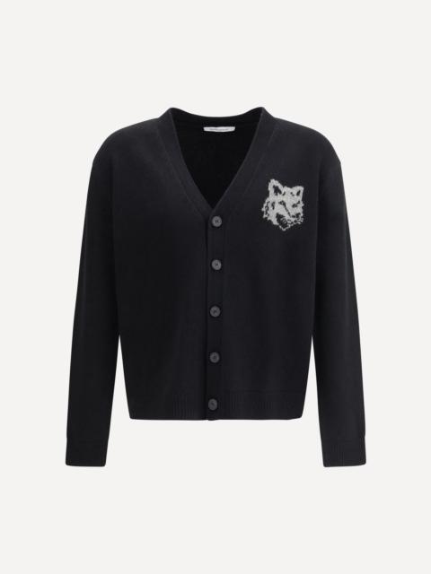 Maison Kitsuné Fox Head Intarsia Buttoned Cardigan