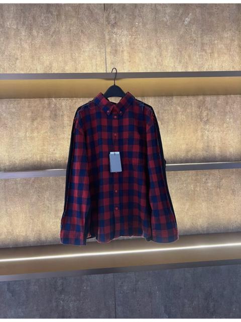 BALENCIAGA Balenciaga Red BB Icon Patched Shirt in Checkered cotton
