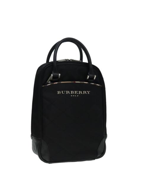 Burberry Hand Bag Nylon Black Silver