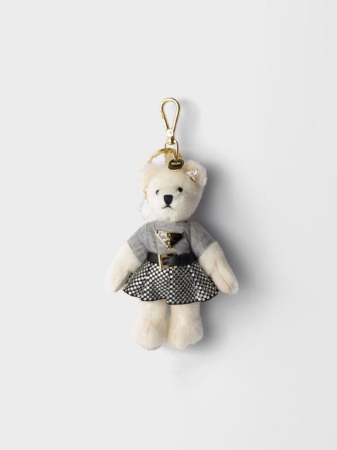 Prada Teddy key ring charm
