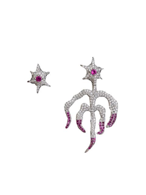 Collina Strada HOT PINK STARBURST MIX EARRING