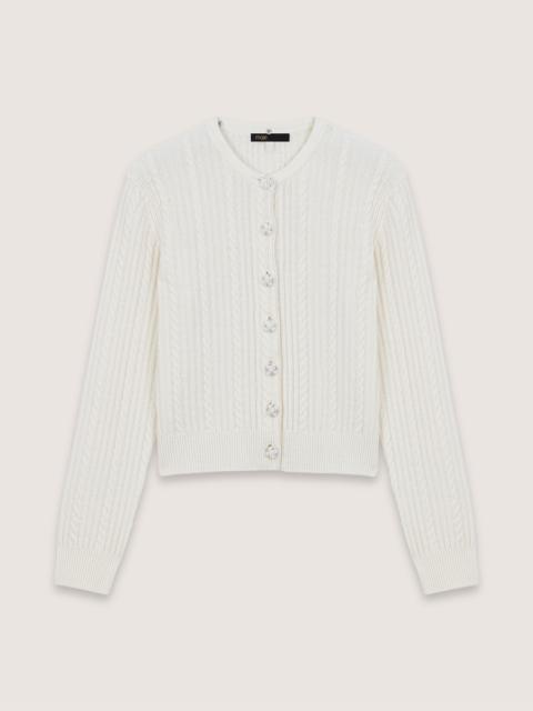 maje Knit cardigan with removable collar