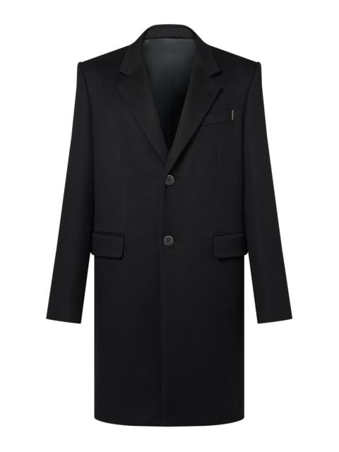 Single-Breasted Tailored Cashmere Coat