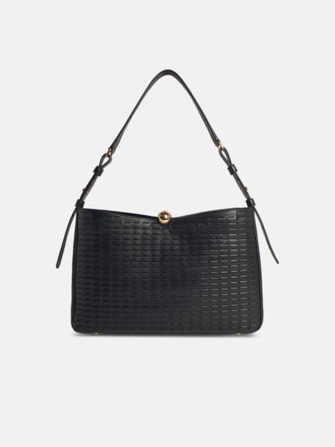 FURLA LARGE 'SFERA SOFT' BLACK LEATHER BAG