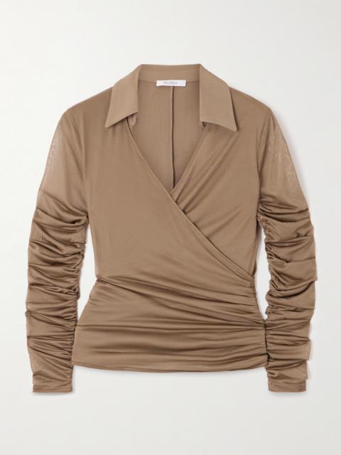 Max Mara Aiello Stretch-jersey Wrap Blouse