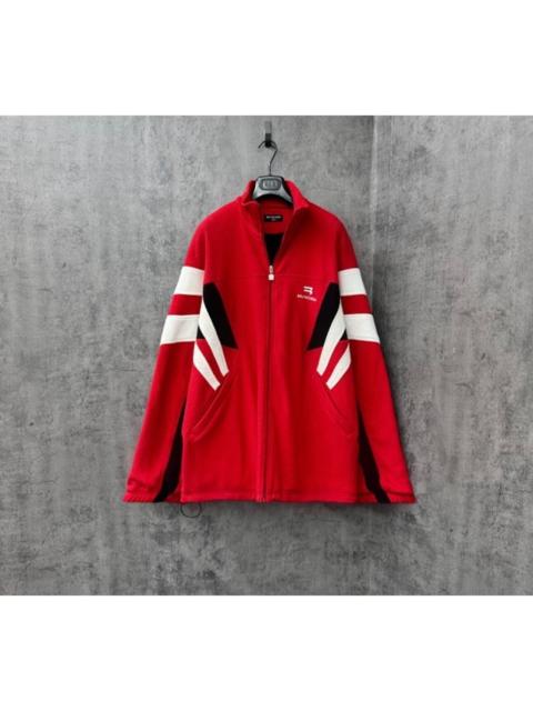 BALENCIAGA Balenciaga fleece embroidered logo teddy jacket