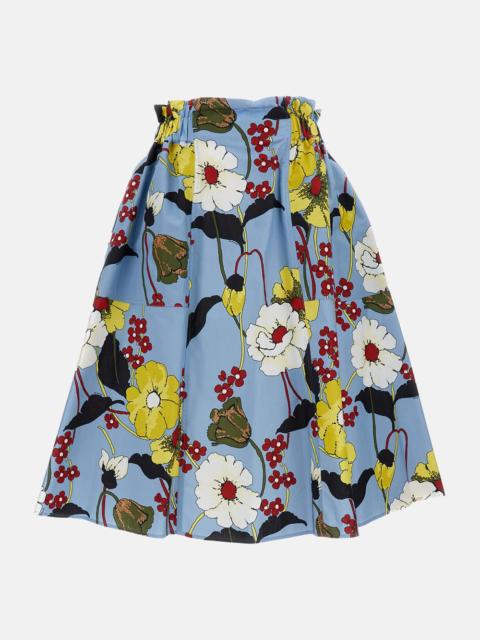 Marni Floral Printed Poplin Skirt