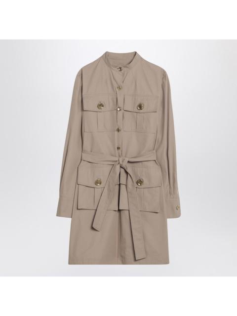 Givenchy Taupe safari dress in poplin