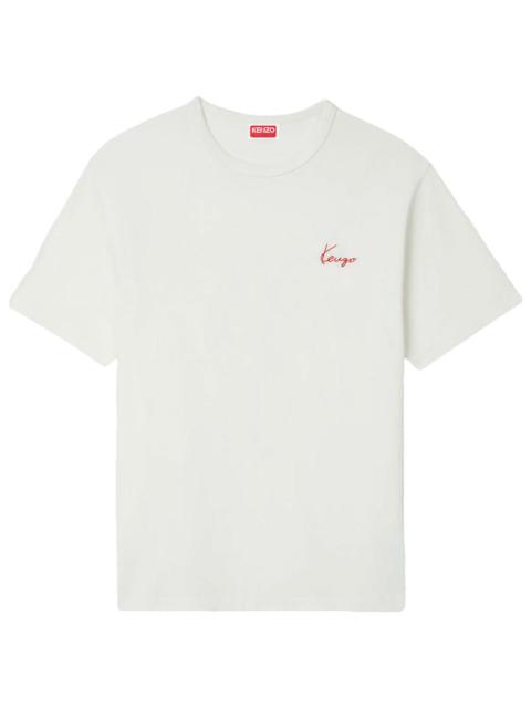 KENZO Kenzo Men `Kenzo Archive Rose` Embroidered Outlined Cotton T-Shirt