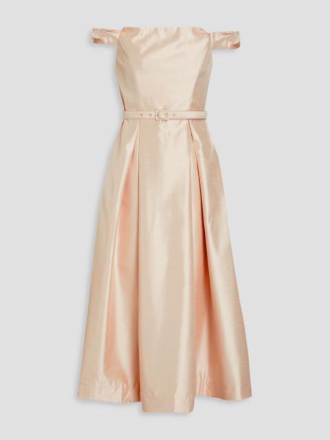 NICHOLAS Off-the-shoulder taffeta midi dress