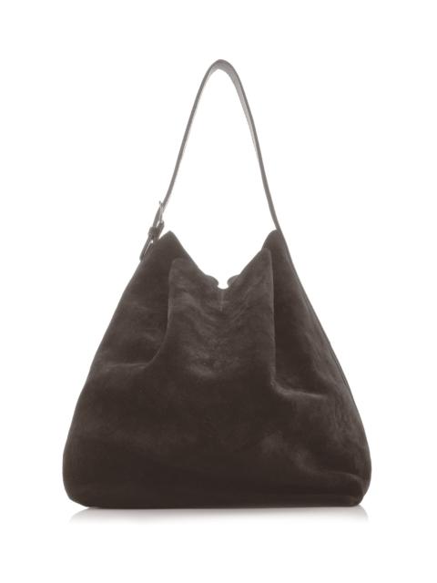 TOTEME Belted Suede Tote Bag brown
