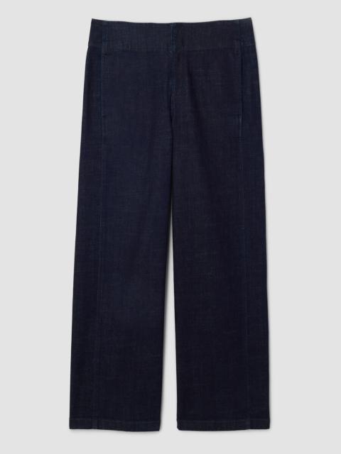 EILEEN FISHER Cotton Stretch Denim Wide-Leg Trouser