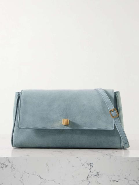 Audrey suede shoulder bag Light blue