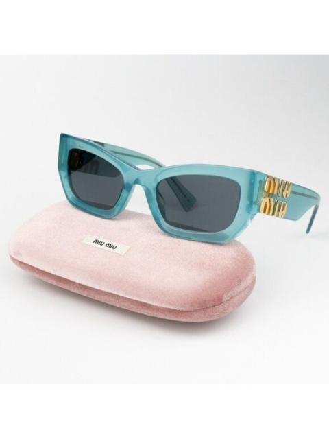 Miu Miu NEW Miu Miu MU09WS 19L09T Ivy Opal Dark Grey Rectangle Women Sunglasses 0MU 09WS