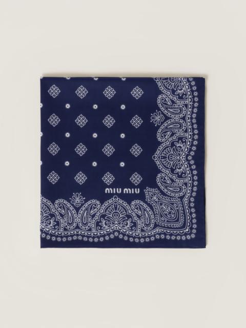 Miu Miu Printed poplin scarf